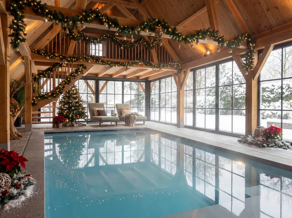 PoolFab-Pool im Winter mit Abdeckung, Bild 11