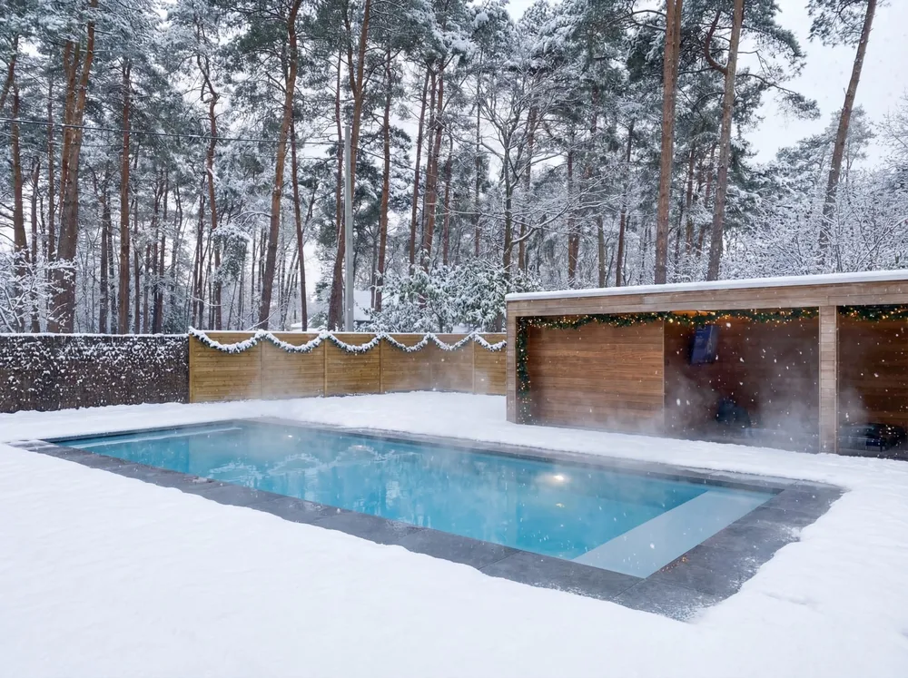 PoolFab-Pool im Winter mit Abdeckung, Bild 13