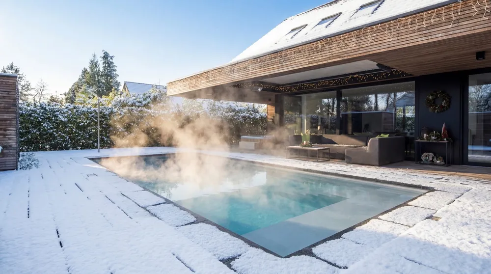 PoolFab-Pool im Winter mit Abdeckung, Bild 14