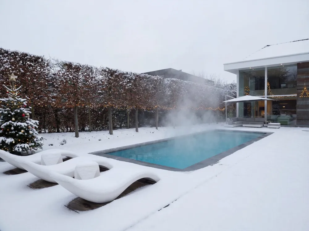 PoolFab-Pool im Winter mit Abdeckung, Bild 21