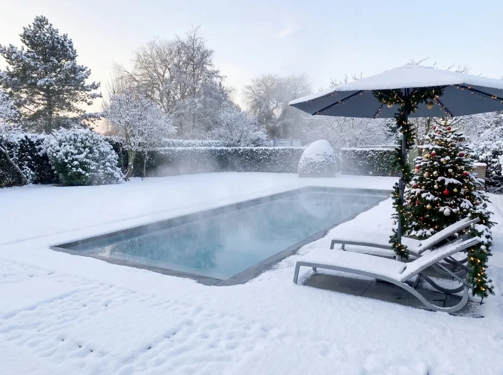 PoolFab-Pool im Winter mit Abdeckung, Bild 24